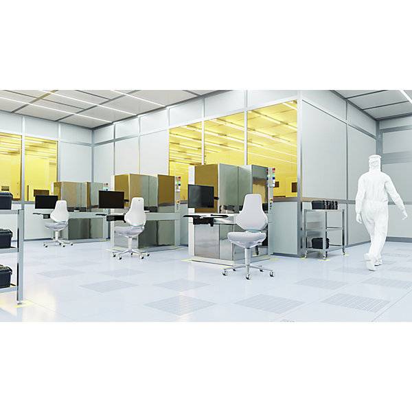 Bimos Arbeitsstuhl Texon 2 weiß-meliert ESD Sitzhöhe 450-620 mm-3
