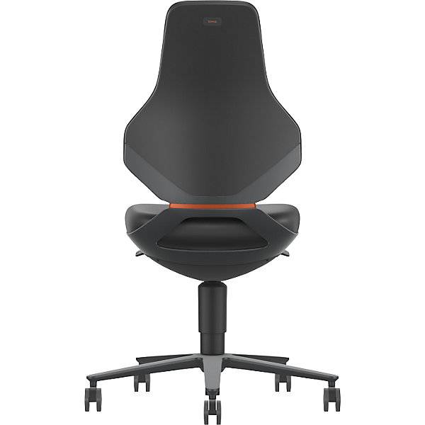 Arbeitsdrehstuhl TEXON Labor+Produktion mit Rollen Höhenverstellbereich 450 - 620 mm Kunstleder schwarz.-4