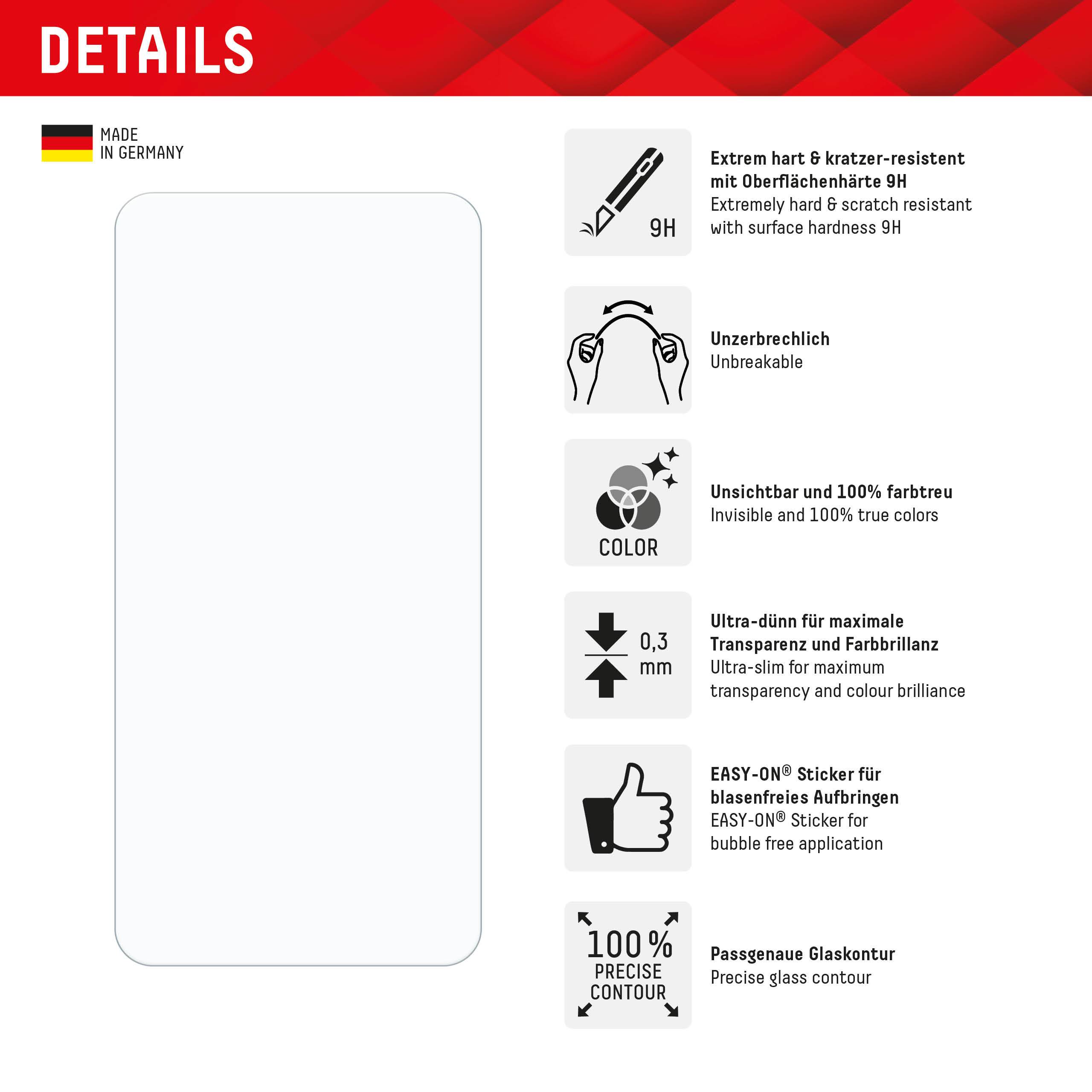 E.V.I. - Displex Smart Glass (9H) für Samsung Galaxy S24+, Montagesticker, unzerbrechlich, Samsung, Galaxy S24+, Trocken-1