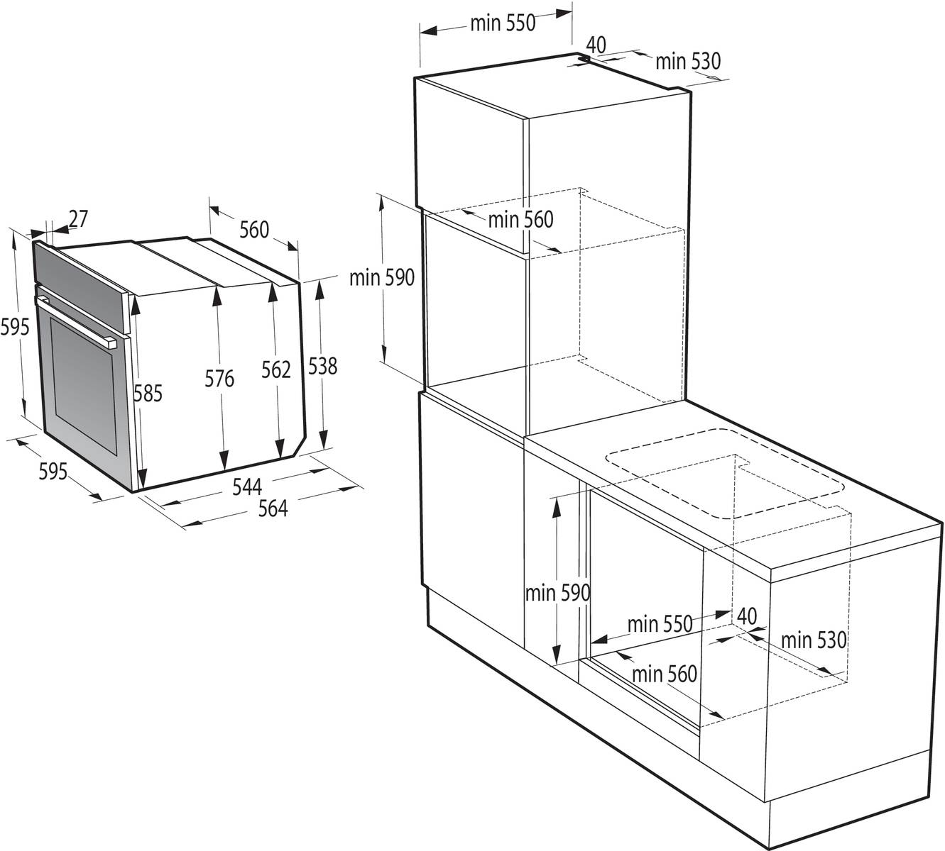 Gorenje Essential BPS6737E14BG - Backofen - mit-4