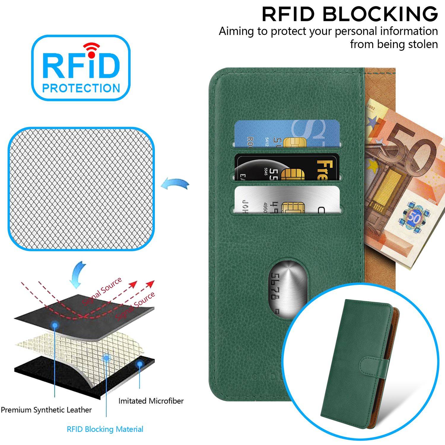 Klapphülle für Samsung Galaxy S4 Hülle mit Kartenfach, 360 Grad Schutzhülle zum klappen- Flip Case Book Cover-4