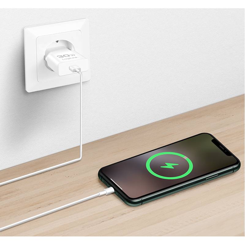 LogiLink USB-C GaN-Ladegerät PD 30W weiß-0