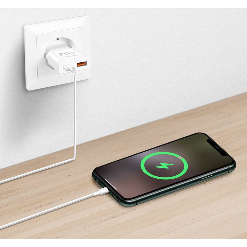Logilink Adapter GaN 20W 1xUSB-C 1xUSB-A White-0