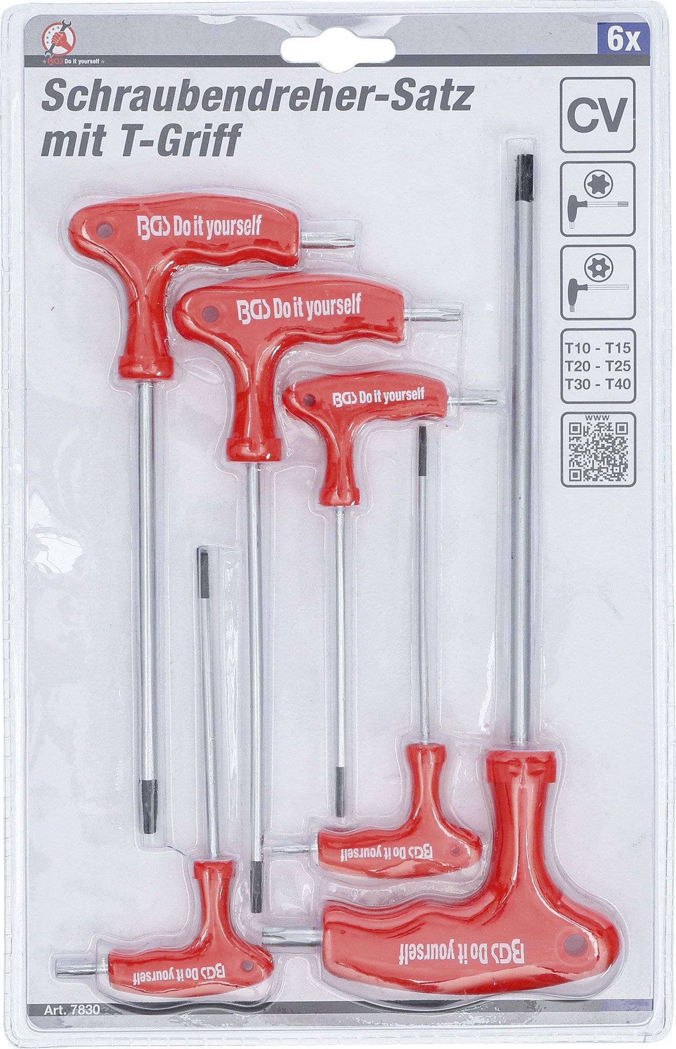 Doppel-T-Griffschlüssel-Satz 6-teilig - T10 bis T40-2