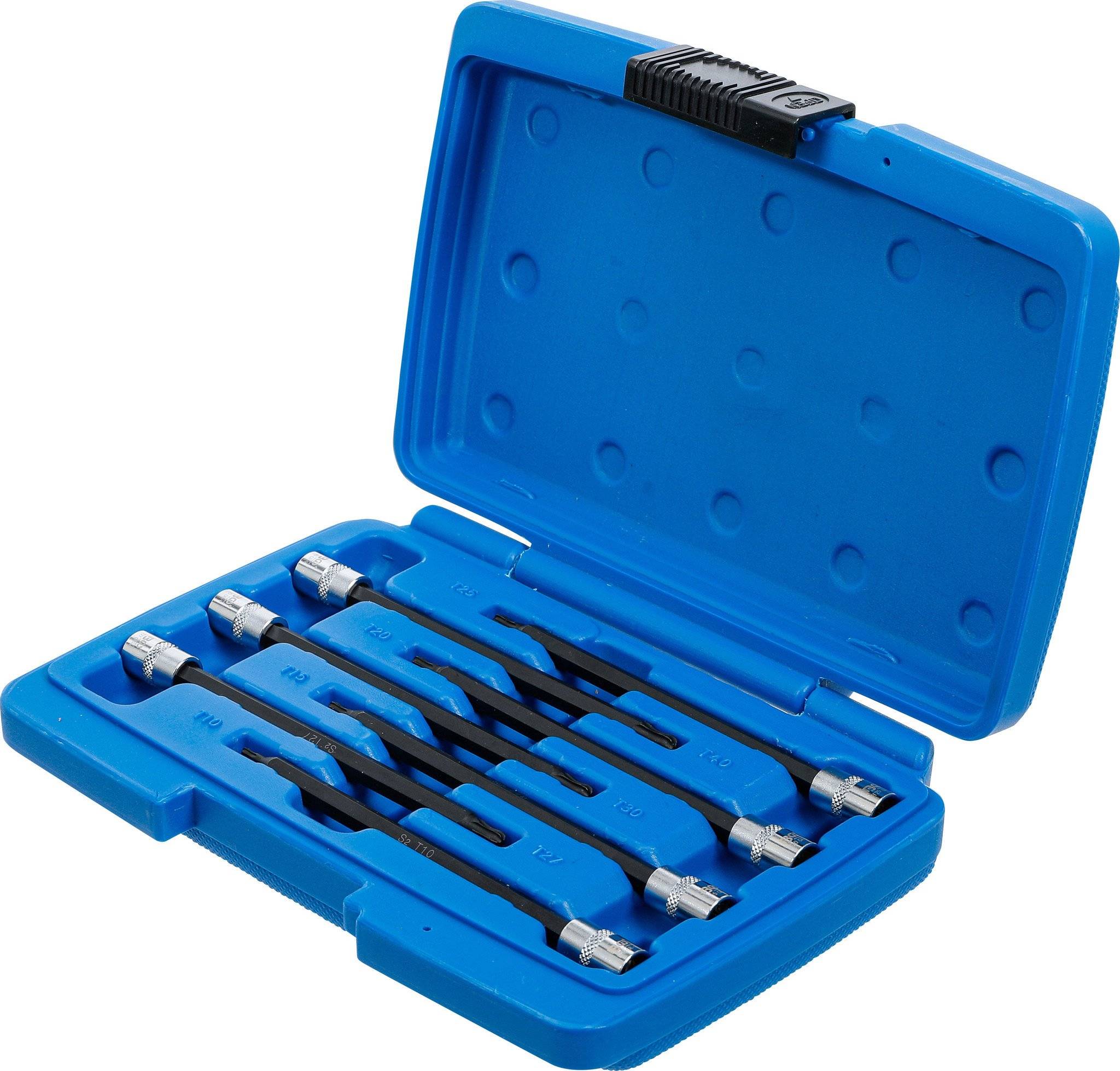 Bit-Einsatz-Sortiment Antrieb Innenvierkant 6,3 mm (1/4") T-Profil (für Torx) mit Kugelkopf T10 - T-2