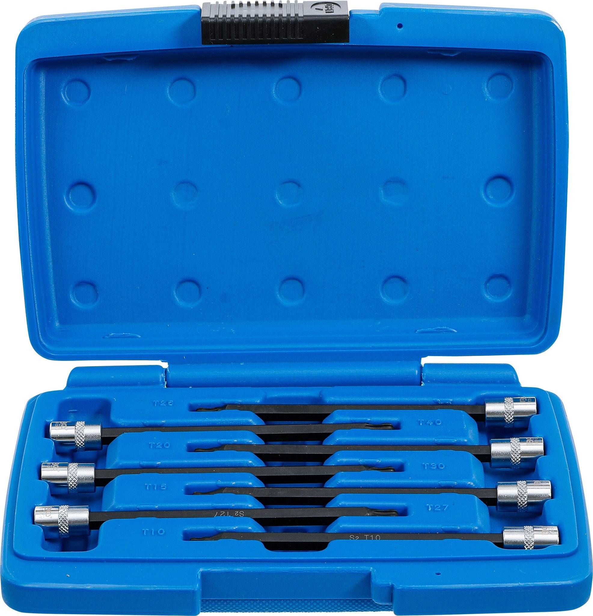 Bit-Einsatz-Sortiment Antrieb Innenvierkant 6,3 mm (1/4") T-Profil (für Torx) mit Kugelkopf T10 - T-3