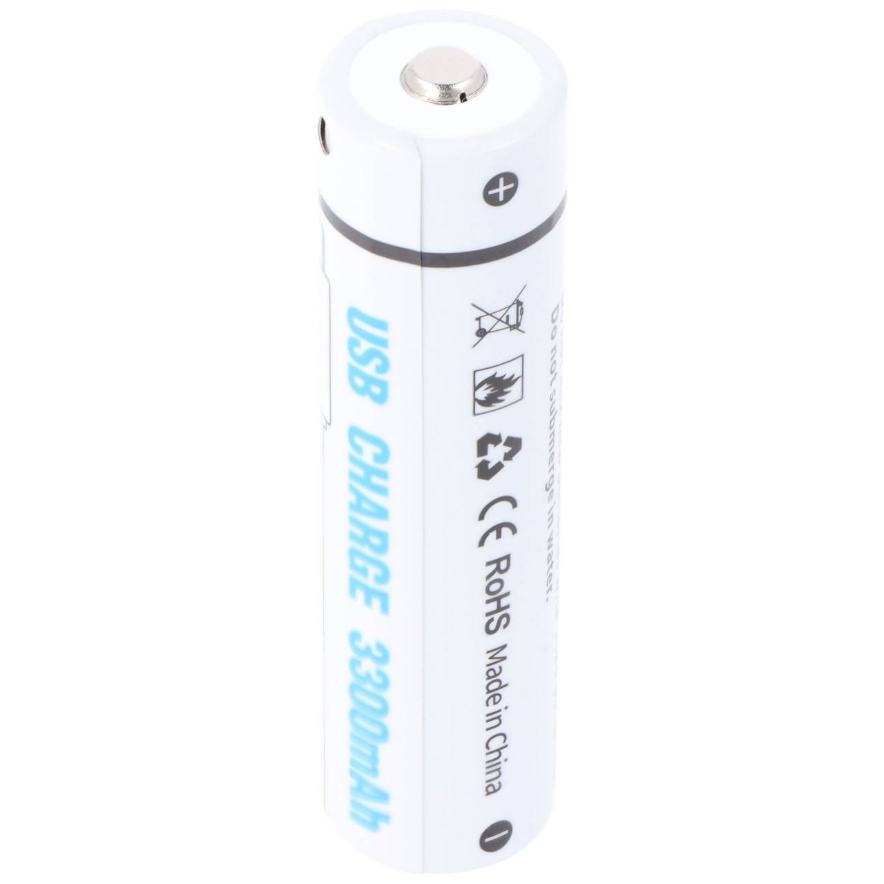 Rundzelle 18650, Li-ion, 3,7V, 3300mAh, 12,2Wh, mit USB-C Charging Port-4