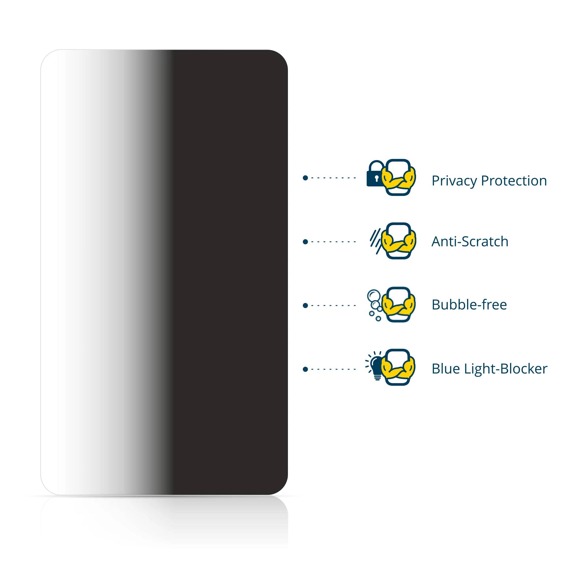 2x BROTECT Blickschutzfolie für Apple iPhone 15 / 15 Pro Anti-Spy Privacy Blaulichtschutz Sichtschutzfolie-3