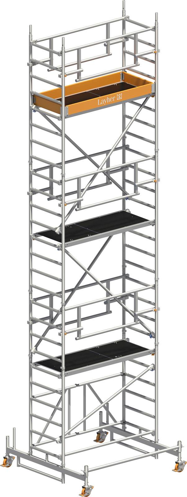 Layher Rollgerüst ZIFA P2 Safety Plus mit Doppelgeländer 7,76 AH-0