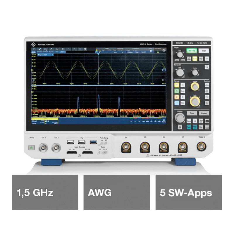 Rohde&Schwarz MXO4-BNDL | Oszilloskop Komplett-Bundle, 4 Kanal, 1,5 GHz, inkl. Optionen (1335.5050P95)-0