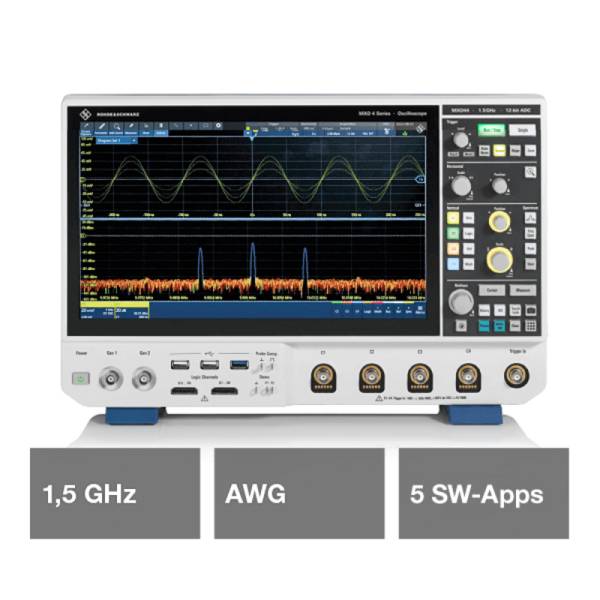 Rohde&Schwarz MXO4-BNDL | Oszilloskop Komplett-Bundle, 4 Kanal, 1,5 GHz, inkl. Optionen (1335.5050P95)