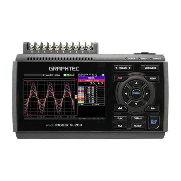 Graphtec GL260-EU | Multi-Channel Datenlogger, 10 isolierte Kanäle, Midi-Logger