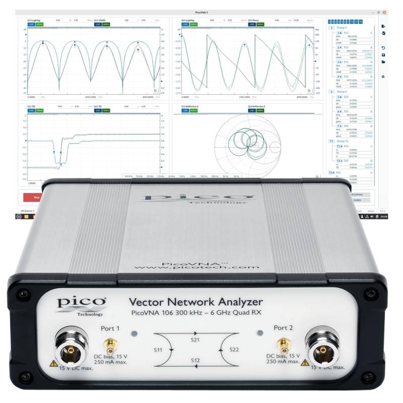 Pico Technology VNA 108 | USB Vektor Netzwerkanalysator, 300 kHz bis 8,5 GHz, Quad RX (PQ112)-0