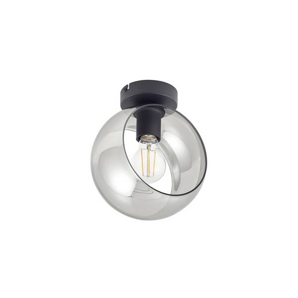 Lindby Deckenlampe 'Roton' in schwarz aus Glas