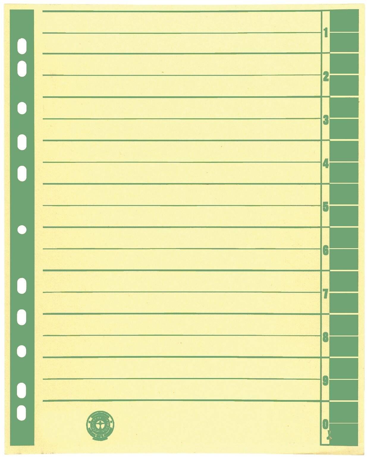 Trennblatt RC Karton A4 ch/gn 100 St. 9541101100-2