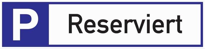 Schild Parkplatzreservierer Reserviert, Alu, 460x110 mm-1