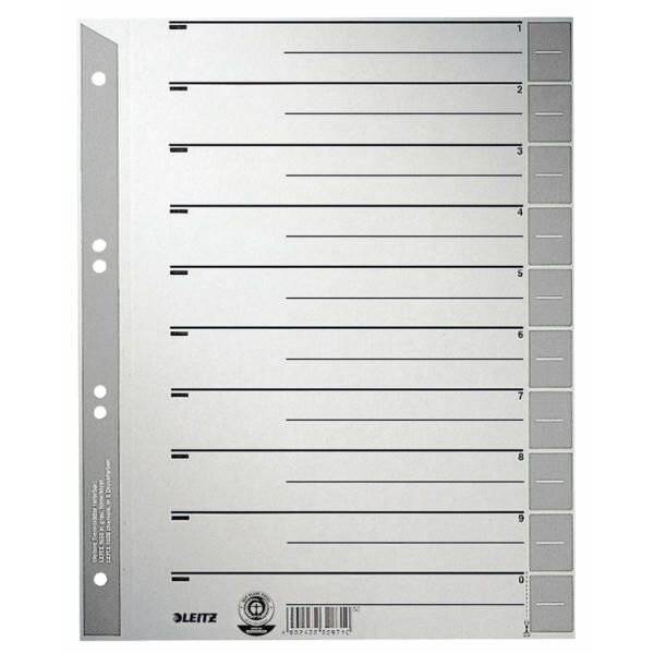 Leitz Trennblatt 16520085 DIN A4 230g Karton grau 100 St./Pack.-3