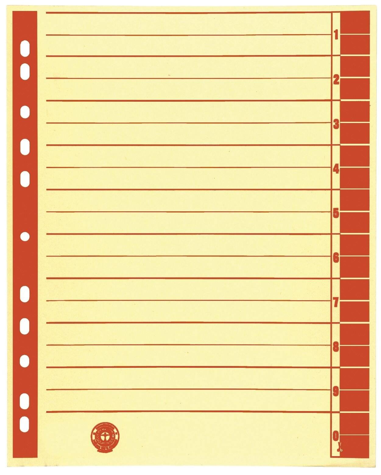 Trennblatt RC Karton A4 ch/rt 100 St. 9541103100-2