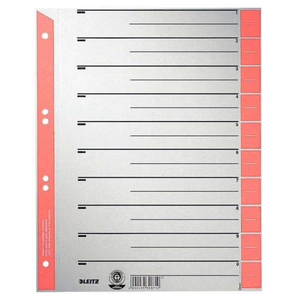 Leitz Trennblatt 16520025 DIN A4 230g Karton rot 100 St./Pack.-3