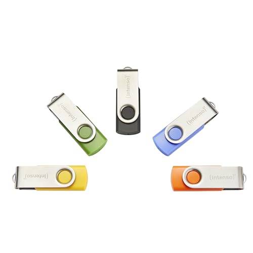 INTENSO - Basic Line USB Typ-A 2.0/s Drehring Schwarz Blau Grue... - Flash-Speicher - unsortiert-1