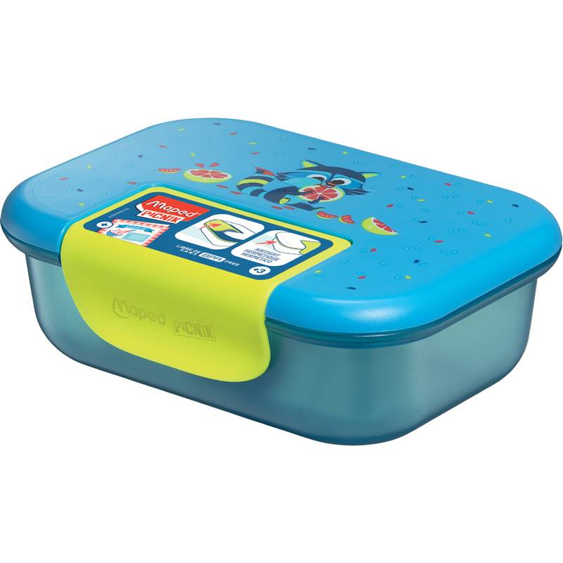 PICNIK Lunchbox WASCHBAER aus Kunststoff 0.9 Liter Deckel mit-0
