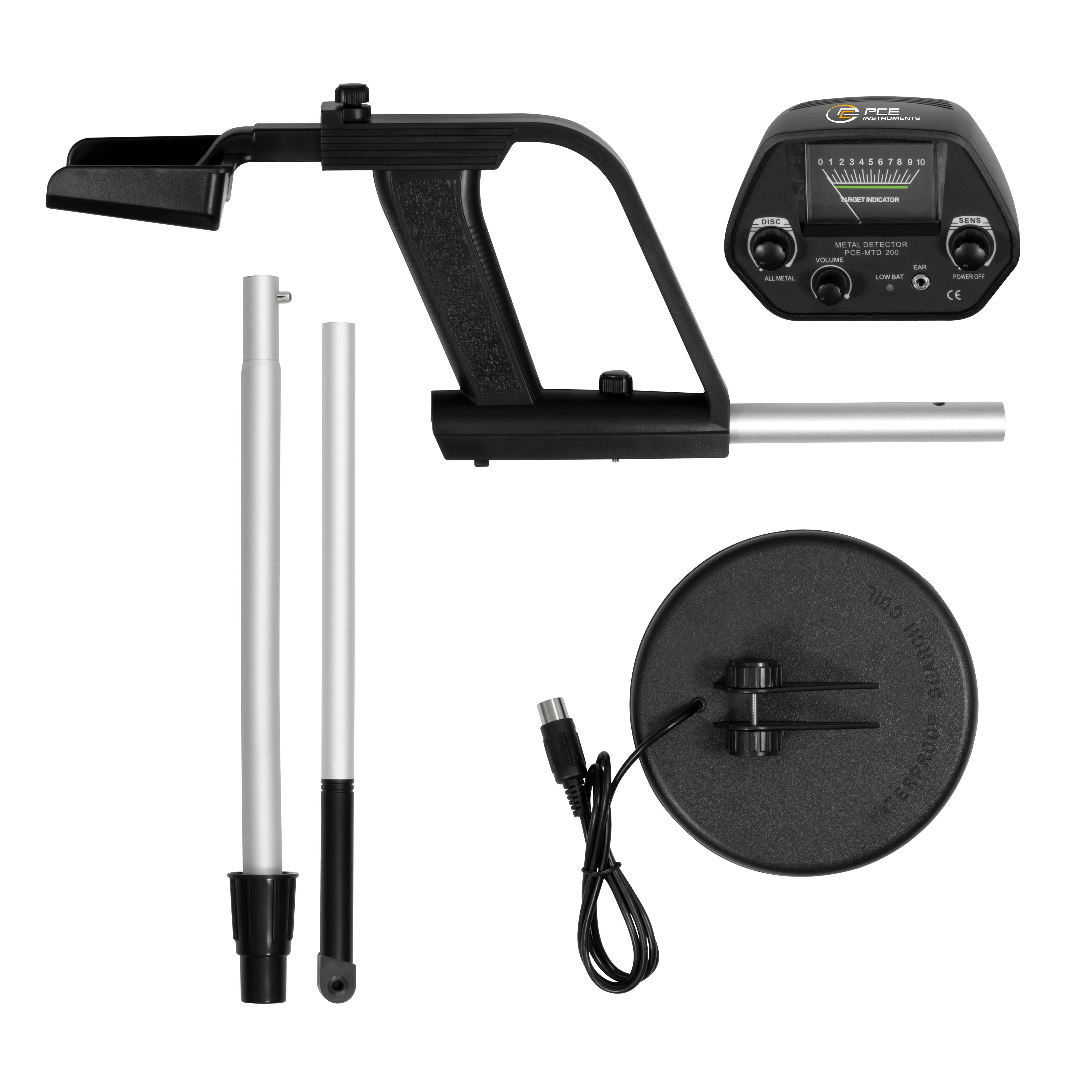 PCE Instruments Metalldetektor PCE-MTD 200 |Suchtiefe (max.) 16cm |Sondendurchmesser 16 cm |Zwei Erkennungsmodi |leicht-5
