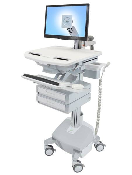 Ergotron - Wagen - offene Architektur - für LCD-Display / PC-Ausrüstung - medizinisch - Aluminium, verzinker Stahl, hoch-1