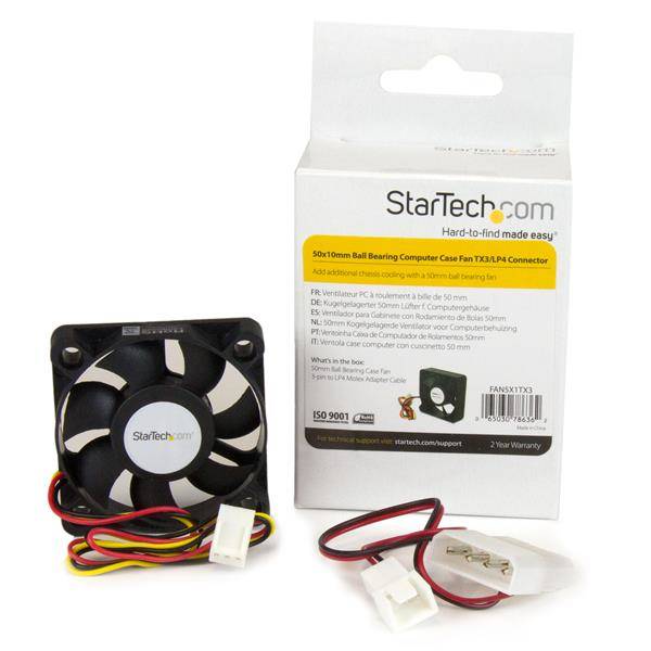 StarTech.com 50x10mm Ersatz Gehäuselüfter Kugelgelagert-3