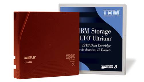 IBM Lenovo - LTO Ultrium 8 - 12 TB / 30 TB - Mit Strichcodeetikett - Weinrot-2