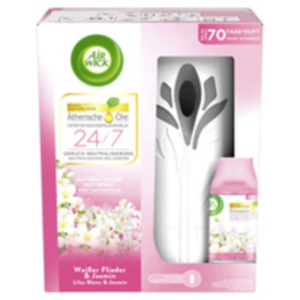 Air Wick Freshmatic Max Starter-Set Weißer Flieder & Jasmin, Sprühlufterfrischer, Weiß, Blume, Indoor, 1 Stück(e)
