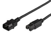 MicroConnect - Stromkabel - IEC 60320 C15 zu IEC 60320 C14-1