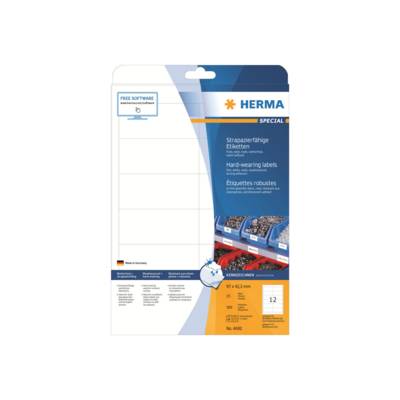 HERMA Special - Matt - permanent selbstklebend - weiß - 97 x 42.3 mm 300 Etikett(en) (25 Bogen x 12)-0
