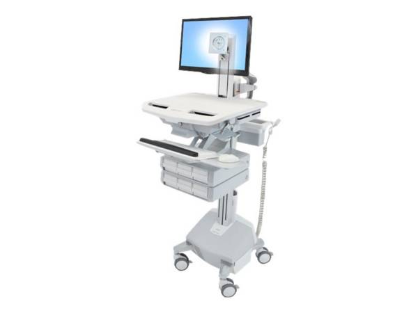 Ergotron - Wagen - offene Architektur - für LCD-Display / PC-Ausrüstung - medizinisch - Kunststoff, Aluminium, verzinker
