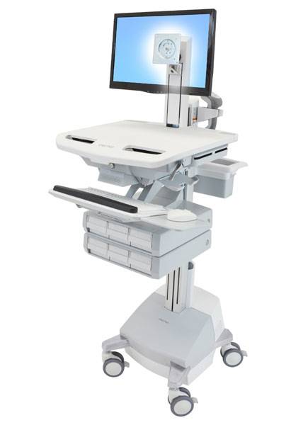 Ergotron - Wagen - für LCD-Display / PC-Ausrüstung - medizinisch - Aluminium, verzinker Stahl, hochwertiger Kunststoff --1