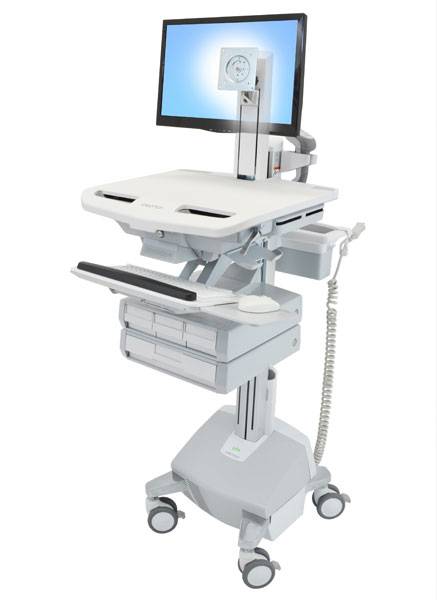 Ergotron - Wagen - für LCD-Display / PC-Ausrüstung - medizinisch - Aluminium, verzinker Stahl, hochwertiger Kunststoff --1