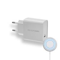RealPower PC-MagSet, Indoor, AC, Kabelloses Aufladen, Weiß-0