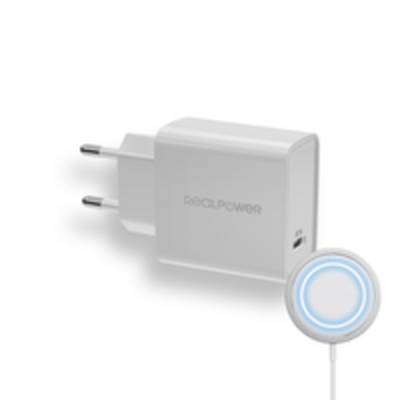 RealPower PC-MagSet, Indoor, AC, Kabelloses Aufladen, Weiß-0