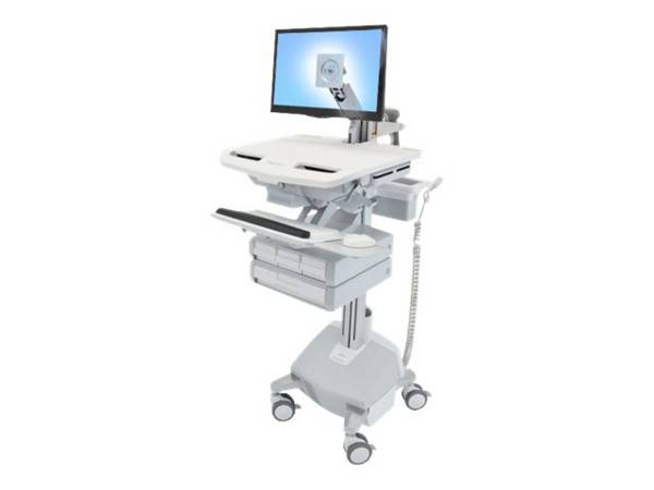 Ergotron - Wagen - offene Architektur - für LCD-Display / PC-Ausrüstung - medizinisch - Aluminium, verzinker Stahl, hoch