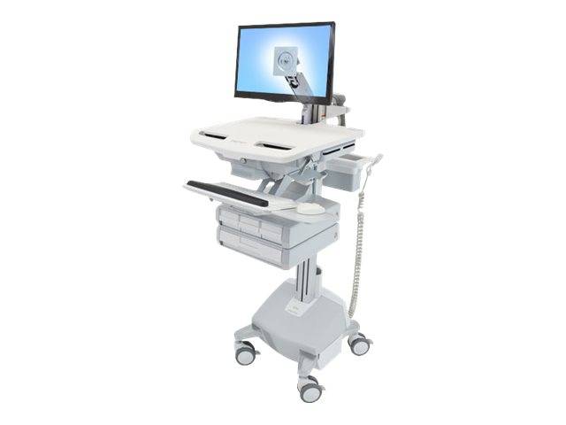 Ergotron - Wagen - offene Architektur - für LCD-Display / PC-Ausrüstung - medizinisch - Aluminium, verzinker Stahl, hoch-0