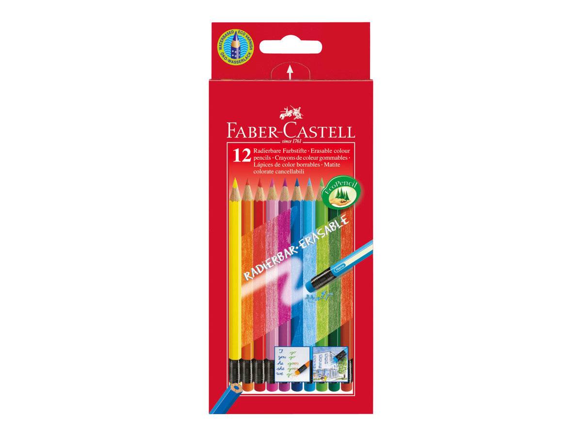 Faber-Castell - Farbstift - mit Radierer (Packung mit 12)-0