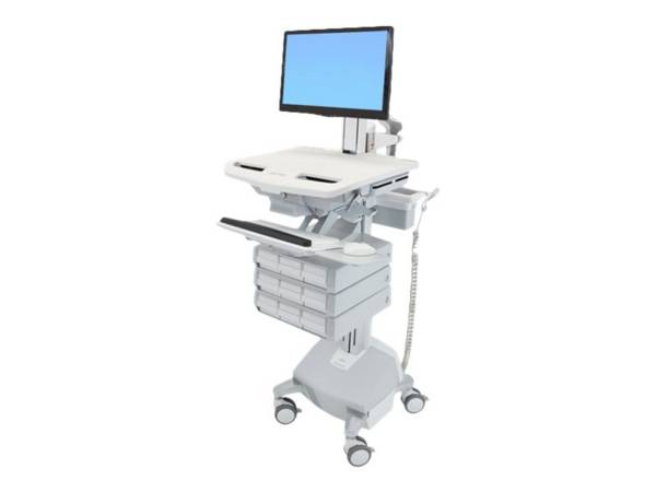 Ergotron - Wagen - offene Architektur - für LCD-Display / PC-Ausrüstung - medizinisch - Kunststoff, Aluminium, verzinker