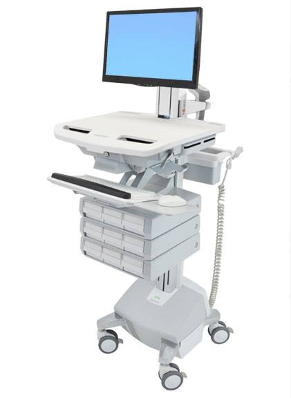 Ergotron - Wagen - offene Architektur - für LCD-Display / PC-Ausrüstung - medizinisch - Kunststoff, Aluminium, verzinker-1