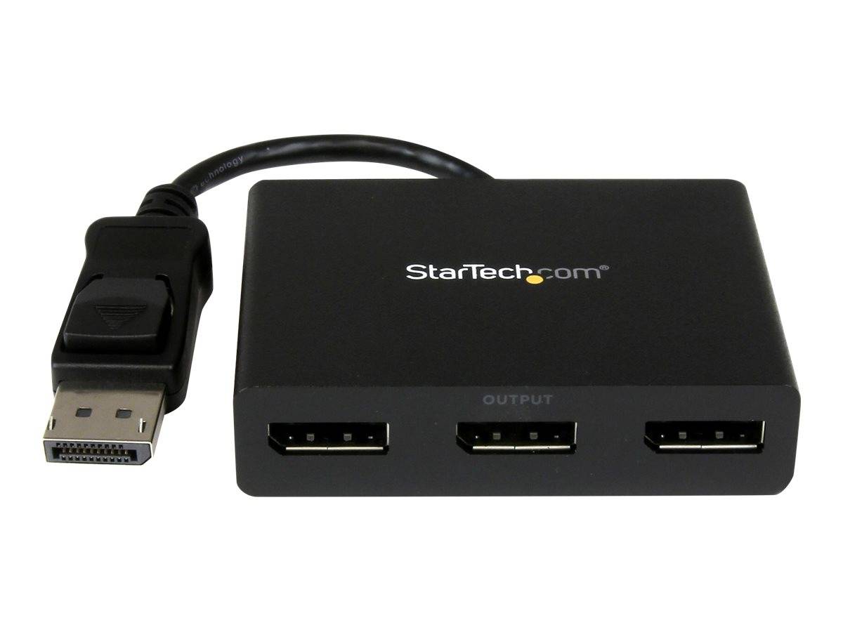 StarTech.com 3-Port Multi Monitor Adapter - DisplayPort 1.2 MST-Hub auf Dual 4K 30Hz & 1x 1080p - Video-Splitter für den-0