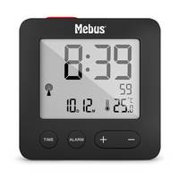 Mebus 25801 wekker, Digitaler Wecker, Sphäre, Schwarz, 12/24 h, F, °C, Weiß-0