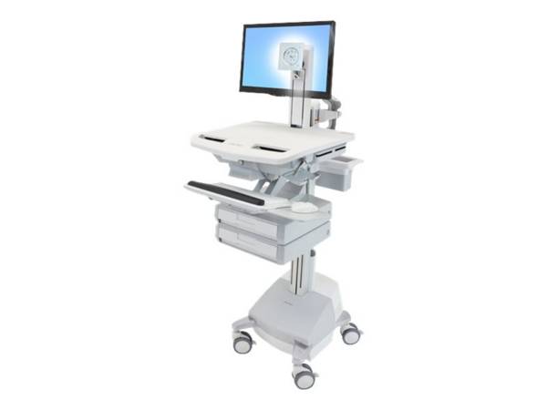 Ergotron - Wagen - für LCD-Display / PC-Ausrüstung - medizinisch - Aluminium, verzinker Stahl, hochwertiger Kunststoff -