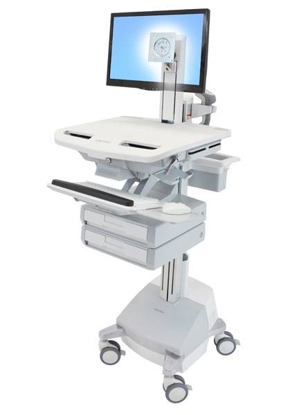 Ergotron - Wagen - für LCD-Display / PC-Ausrüstung - medizinisch - Aluminium, verzinker Stahl, hochwertiger Kunststoff --1