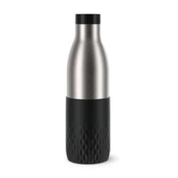 EMSA Bludrop Sleeve N3111100, 700 ml, Tägliche Nutzung, Schwarz, Edelstahl, Edelstahl, 12 h, 6 h