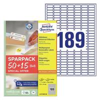 AVERY ZWECKFORM - Universal-Etiketten L4731REV-65 25.4 x 10 mm 65 Blatt - Etiketten/Beschriftungsbänder - A4-0