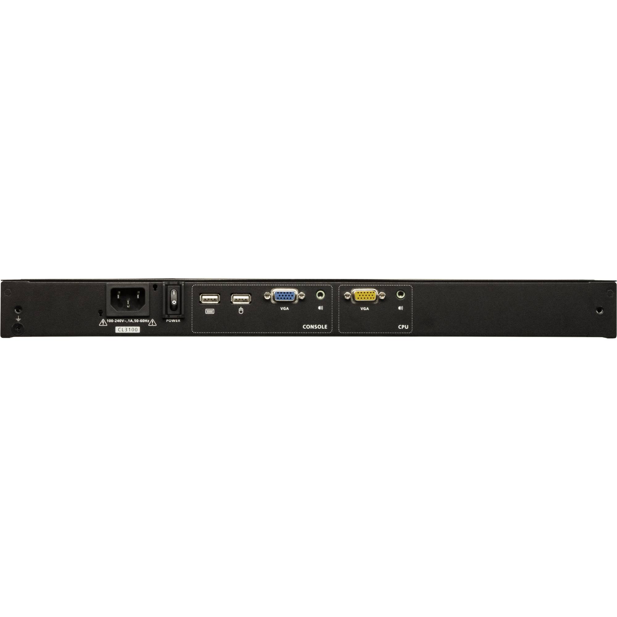 ATEN CL3100NX Konsole USB VGA, FR-Layout 19-/10-Geräteträger KVM-3