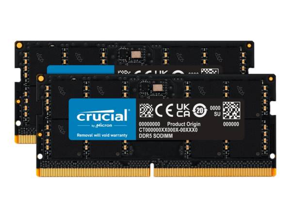 Crucial - DDR5 - Kit - 64 GB: 2 x 32 GB - SO DIMM 262-PIN